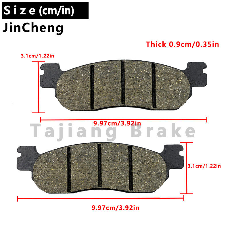 0.5 lbs yarı metal Kawasaki Motosiklet Fren Yatakları Set Kolay Kurulum Ön Arka Siyah Renk